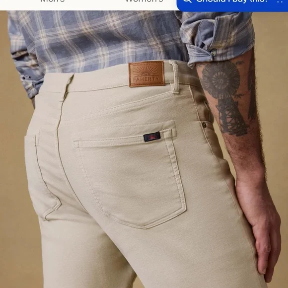 Men's Stretch Terry 5-Pocket Pant - Stone
